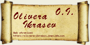 Olivera Ikrašev vizit kartica